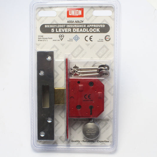UNION 5 LEVER MORTICE DEADLOCK Y2101-PL-3.00