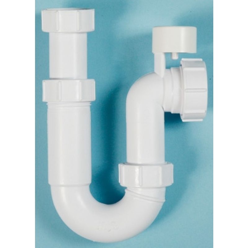 POLYPIPE TUBULAR SWIVEL P TRAP 32 x 75mm SEAL ANTI SYPHON WT64PV