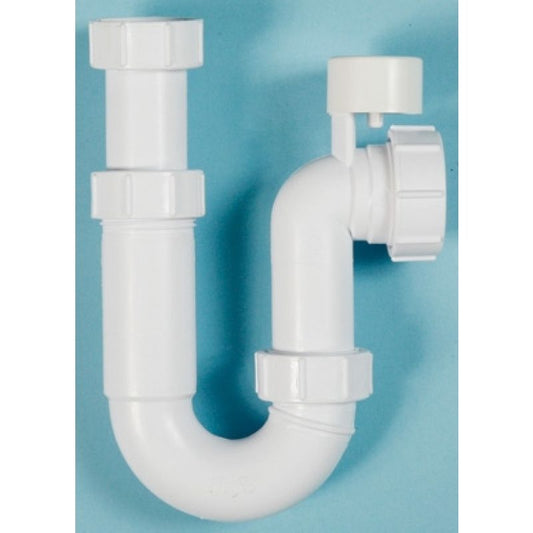POLYPIPE TUBULAR SWIVEL P TRAP 32 x 75mm SEAL ANTI SYPHON WT64PV