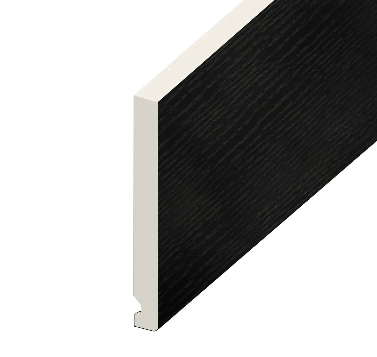 16mm Flat Black Ash Fascia Board 200mm x 5m