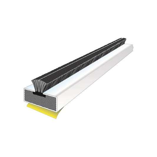 CARLISLE BRASS F/DOOR SMOKE STRIP 1050mm x 10mm PACK5 WHITE