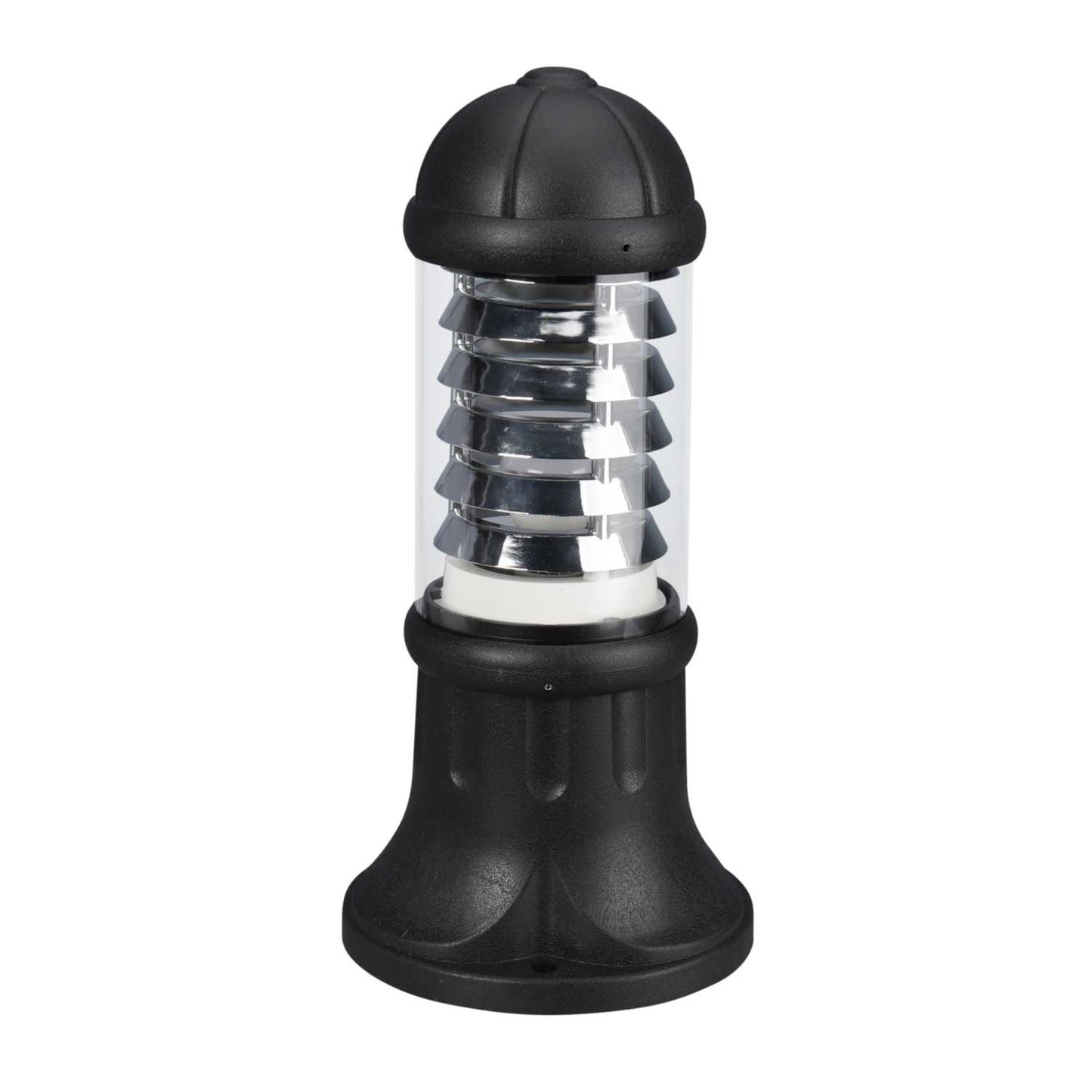 Fumagalli Sauro 500mm E27 Bollard with Aluminium Louvre Black
