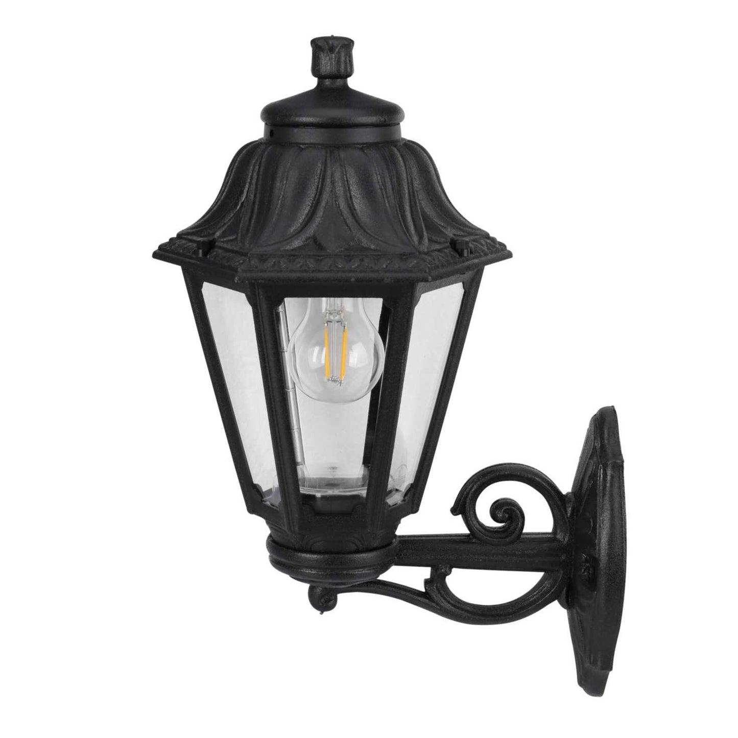Fumagalli Anna Bisso 6W ES LED Wall Lantern Black 2700K
