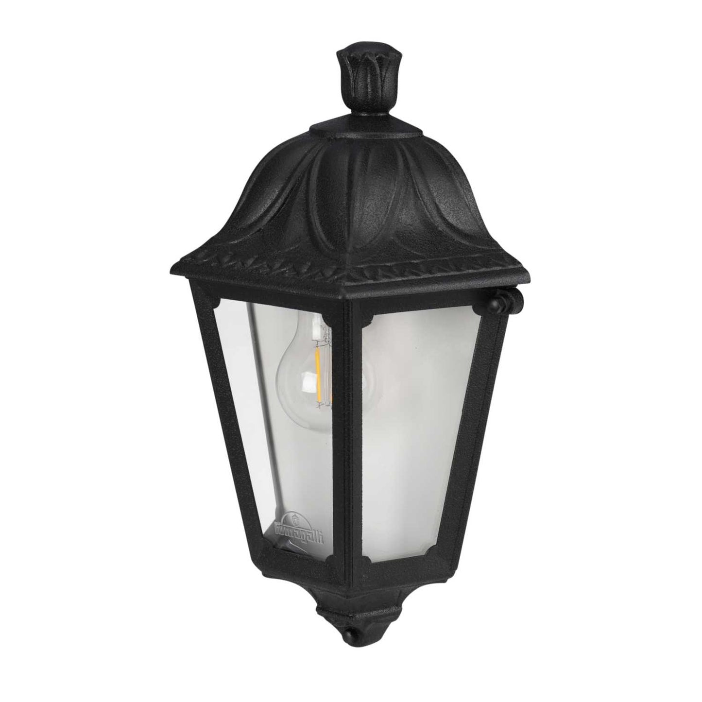 Fumagalli Iesse 6W ES LED Half Lantern Black 2700K
