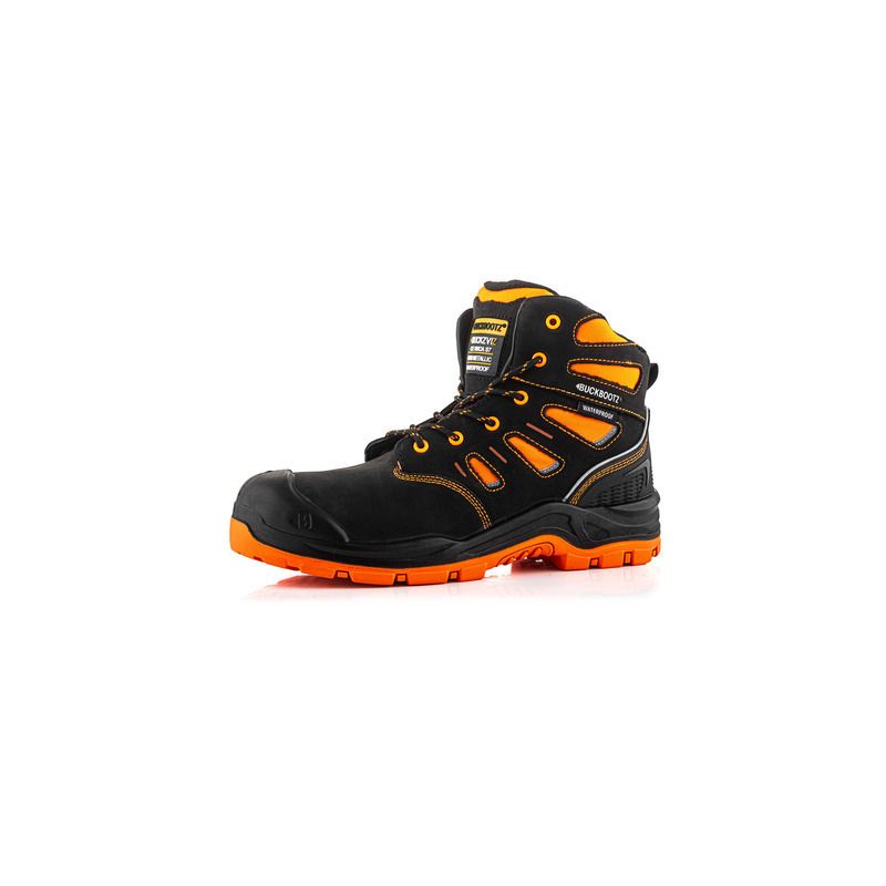 BUCKBOOTZ BVIZ2 SAFETY BOOTS ORANGE/BLACK SIZE 10