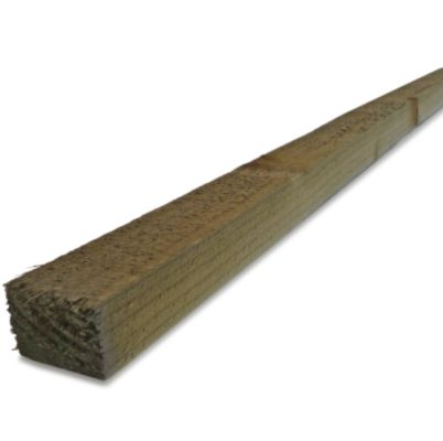 BSW 38 x 75mm x 2.4m SAWN BROWN TREATED HOMEGROWN TIMBER UNSEASONED FSC