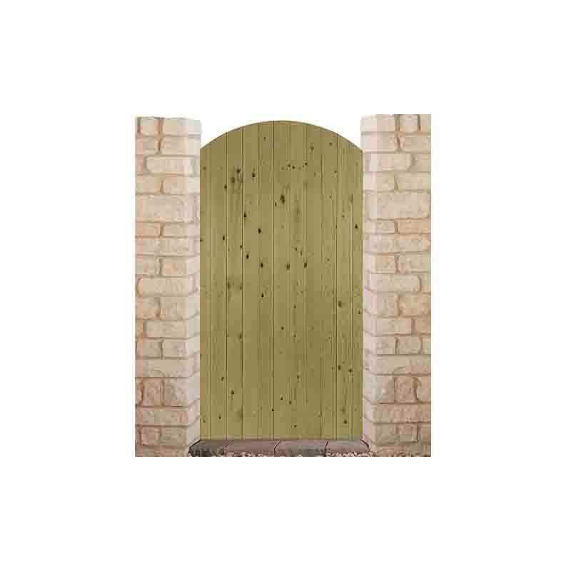 CHARLTON PRIO6 PRIORY CURVE TREATED SIDE GATE 900 x 1830mm GREEN