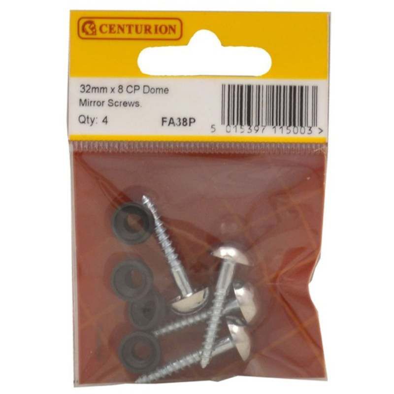 CENTURION FA38P CHROME MIRROR SCREWS 30mm