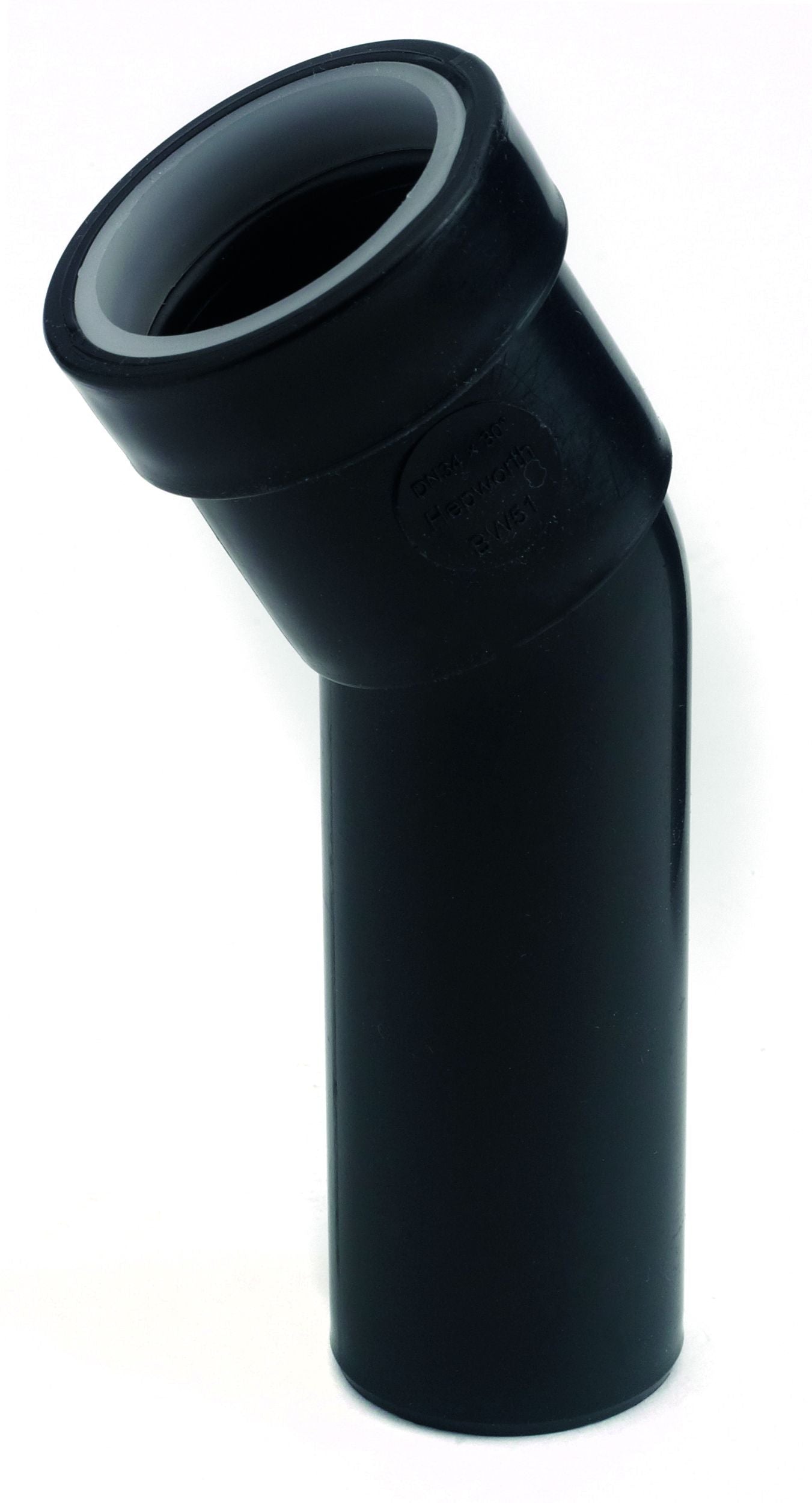OSMAWELD 4W166 PP SPIGOT BEND 30deg 32mm 4W166B BLACK