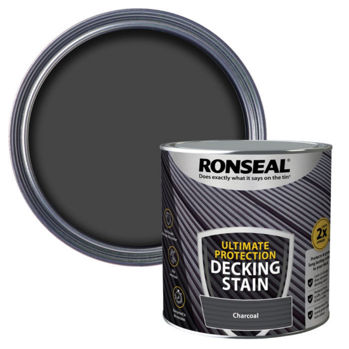 RONSEAL ULTIMATE DECKING STAIN 2.5l CHARCOAL 39108