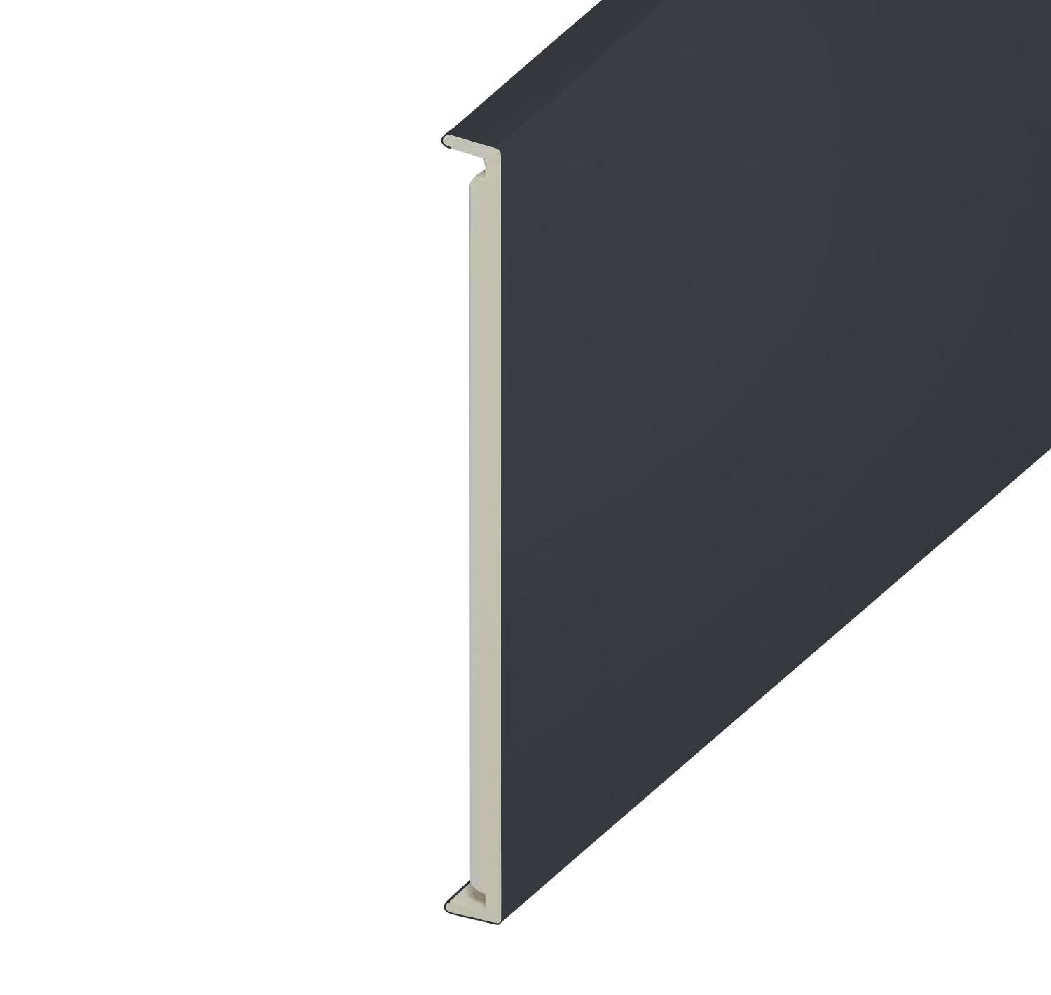 16mm Plain Anth Grey Double Fascia Board 450mm x 5m