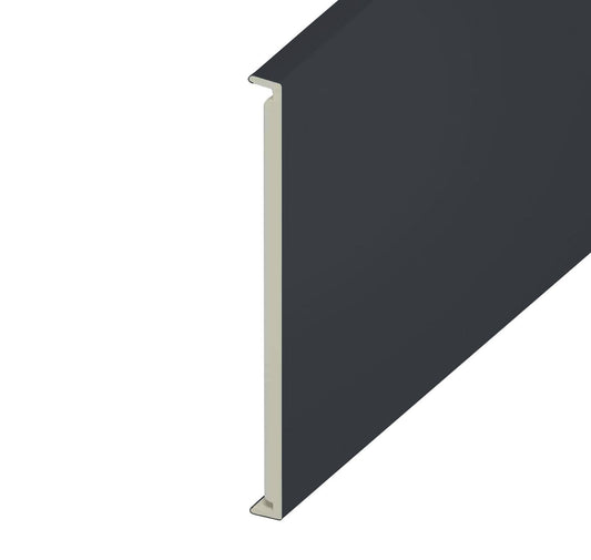 16mm Plain Anth Grey Double Fascia Board 350mm x 5m