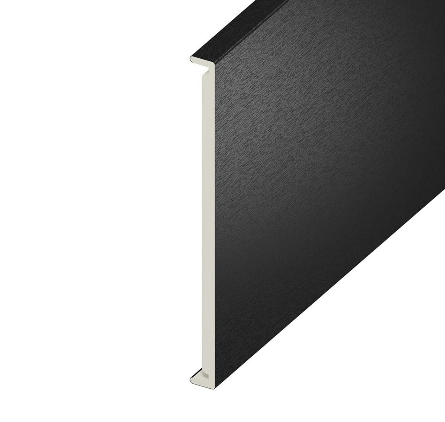 16mm Plain Black Ash Double Fascia Board 450mm x 5m