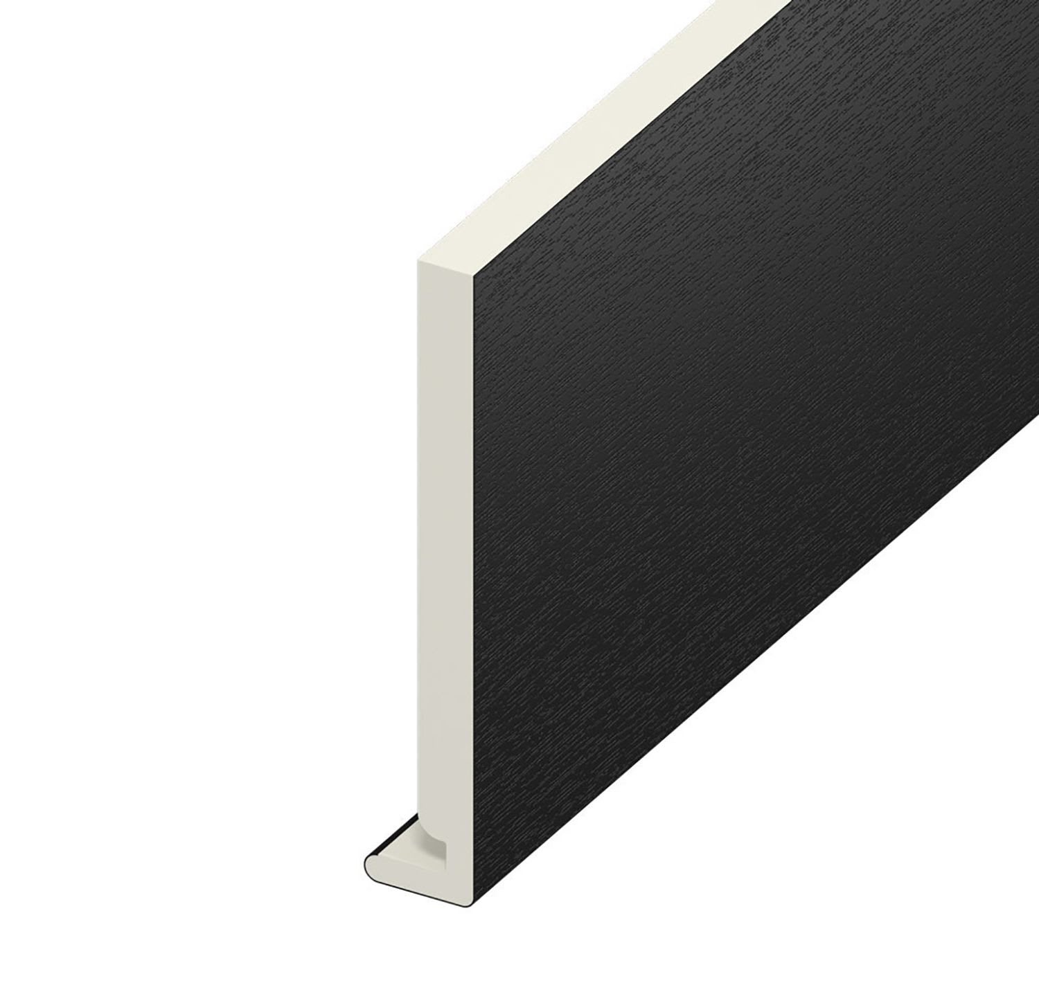 16mm Plain Black Ash Fascia Board 175mm x 5m