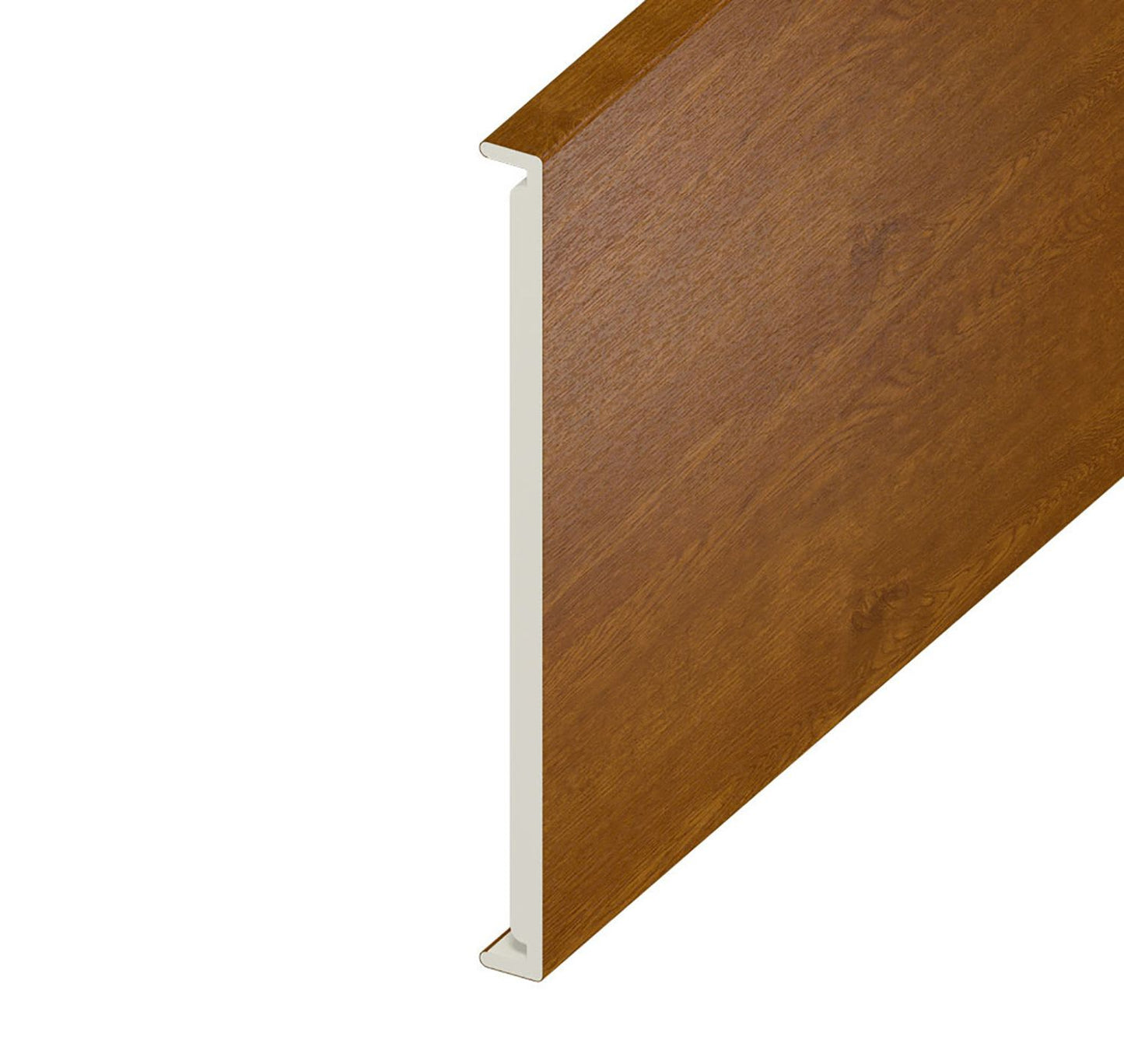 16mm Plain Golden Oak Double Fascia Board 450mm x 5m