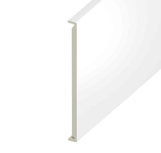 16mm Plain White Double Fascia Board 450mm x 5m