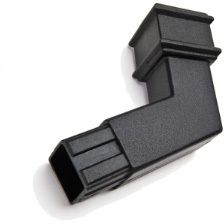 BRETT CAST IRON STYLE SQUARE DOWNPIPE SPIGOT BEND 135deg x 65mm BLACK BR519CI
