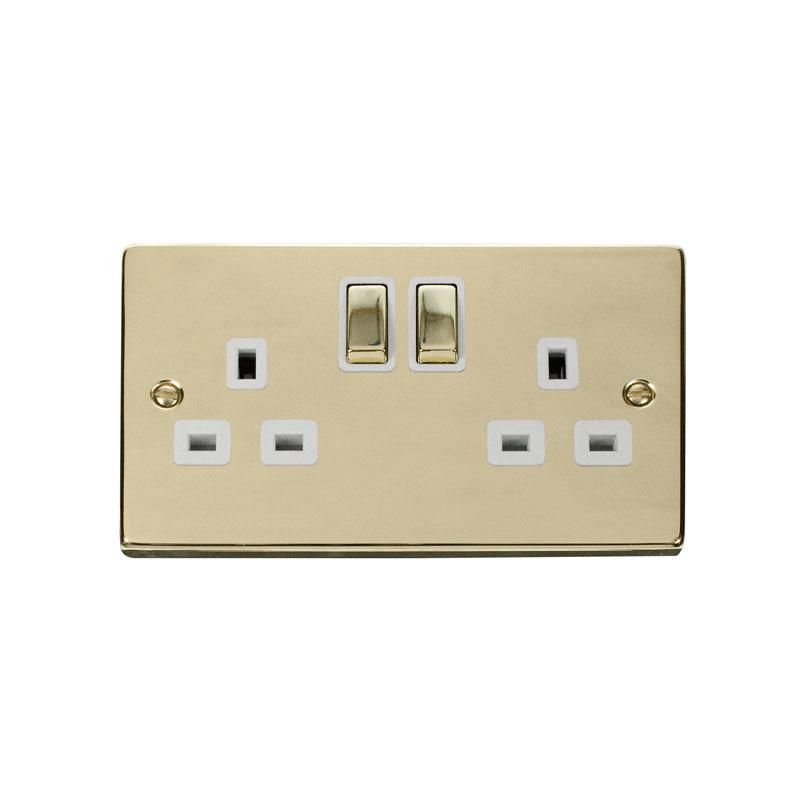 CLICK VPBR536WH 2 GANG 13A DP INGOT SOCKET