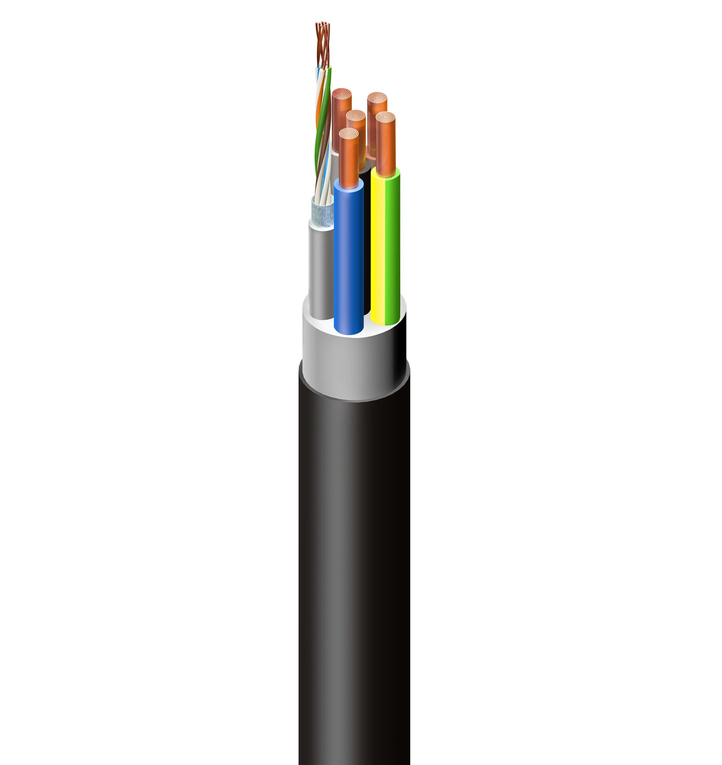 10mm² 5 Core CAT6A EV Cable (Cut Length Sold By The Metre)