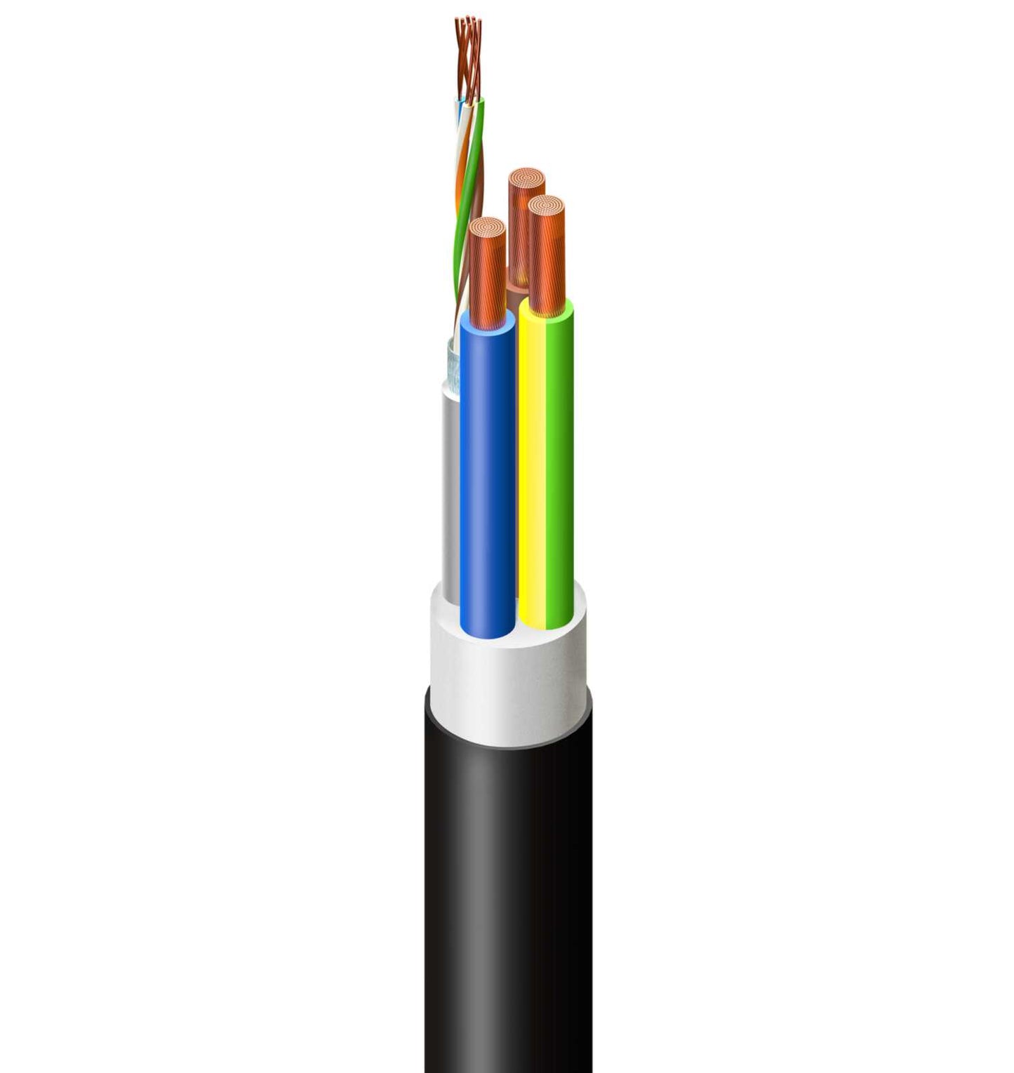 6mm² 3 Core CAT6A FTP EV Cable (Cut Length Sold By The Metre)