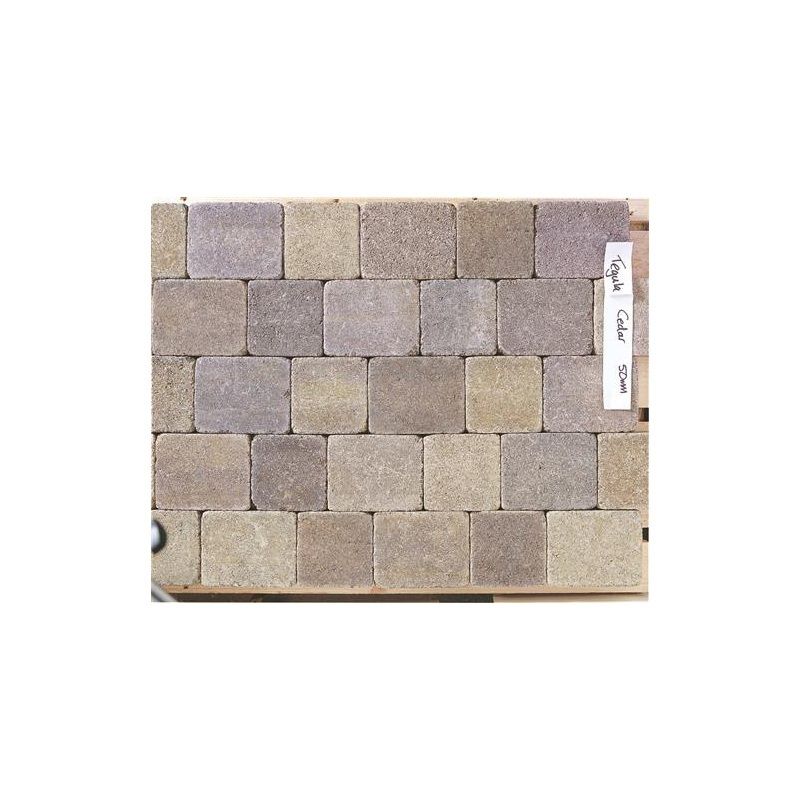 TOBERMORE TEGULA TRIO 50mm PAVING (1.05m2) LAYER CEDAR