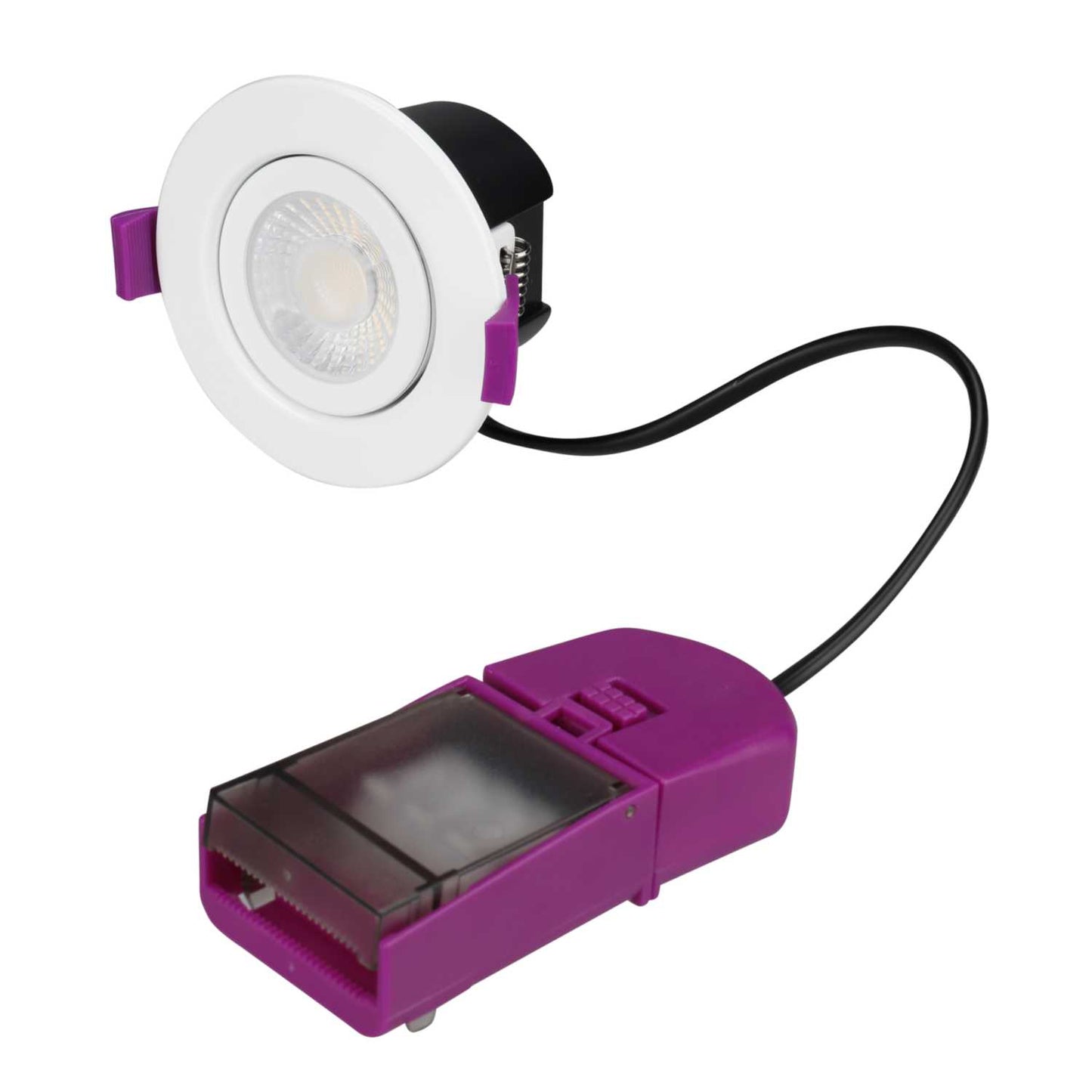 Knightsbridge SpektroLED 5W / 7W LED Colour Selectable Dimmable Tilt Downlight IP65 White