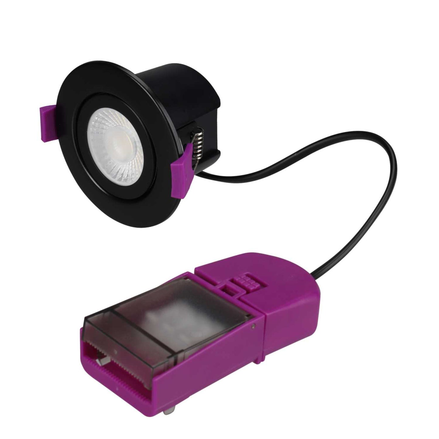 Knightsbridge SpektroLED 5W / 7W LED Colour Selectable Dimmable Tilt Downlight Matt Black