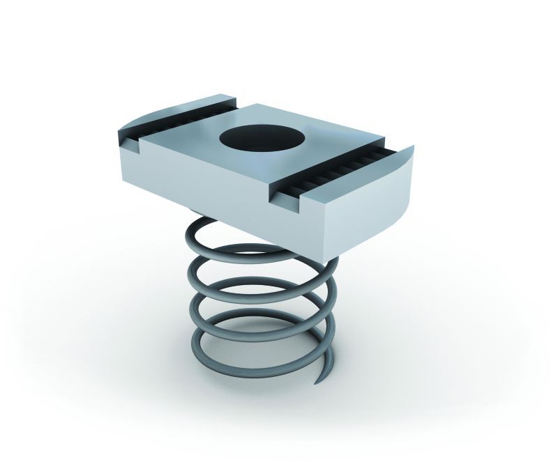 UNITRUNK UCM8/L LONG SPRING CHANNEL NUT BZP 8mm