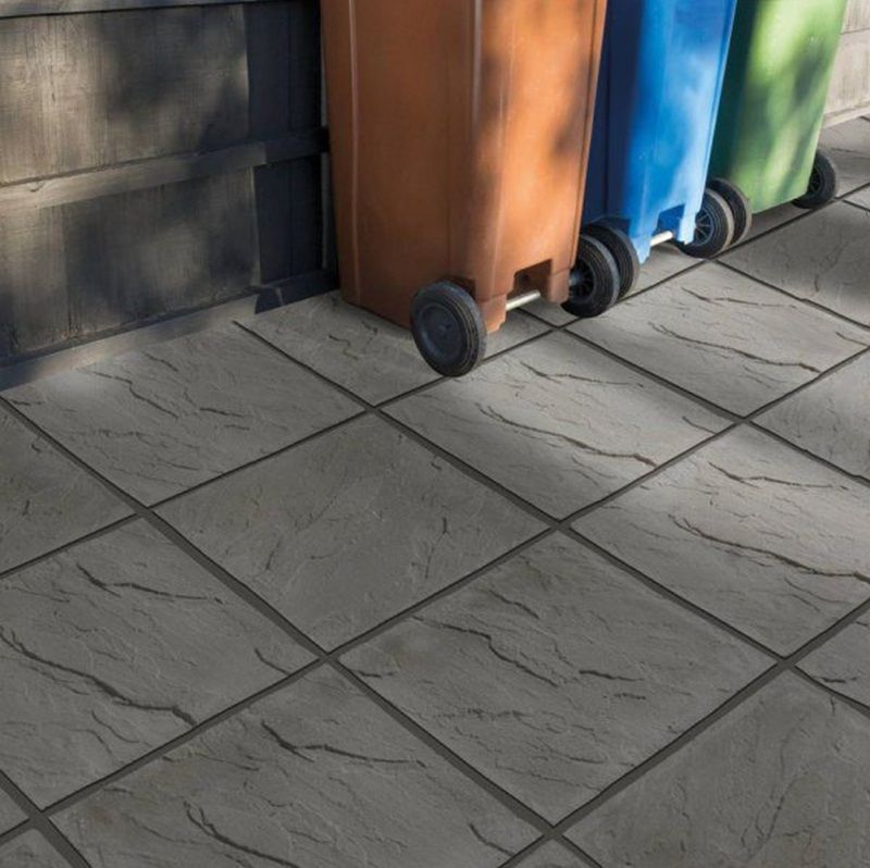 BRADSTONE PEAK RIVEN (UTILITY) PAVING 600 x 600 x 35mm DARK GREY 23031