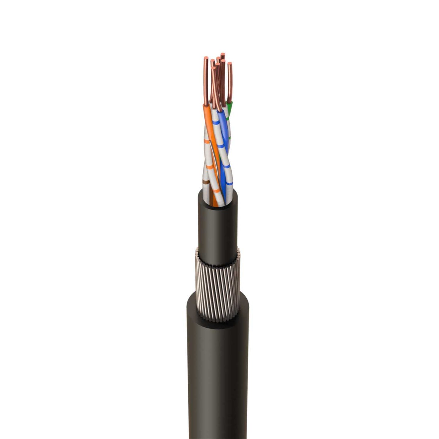 CAT5E UTP SWA Lsoh Cable Black (Cut Length Sold By The Metre)