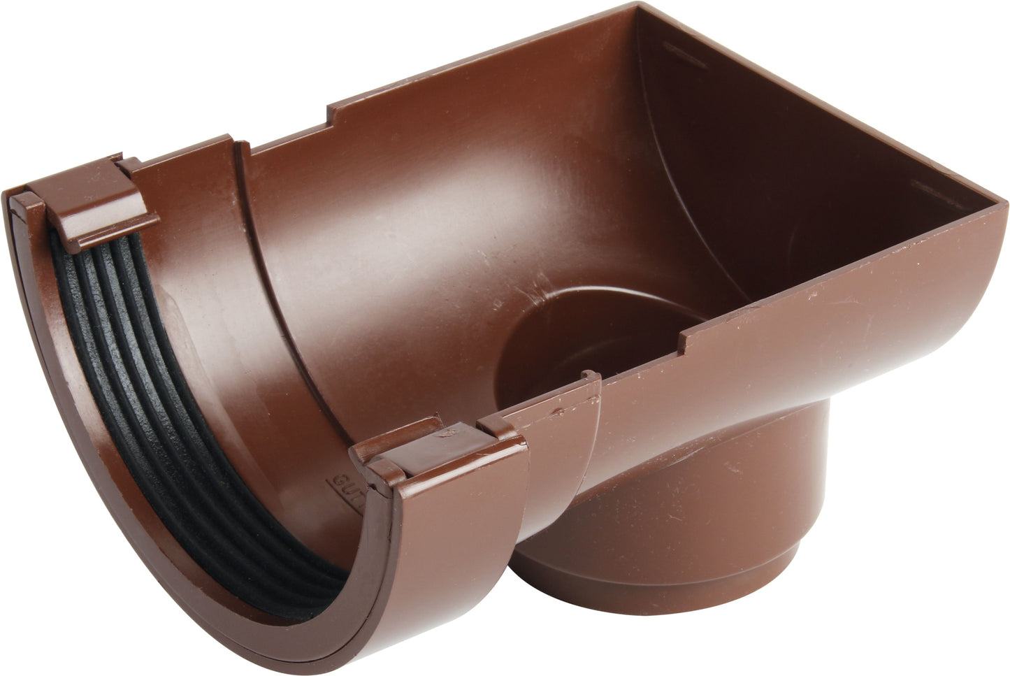 OSMA 0T007 ROUND PVCU STOPEND OUTLET 112mm 0T007N BROWN