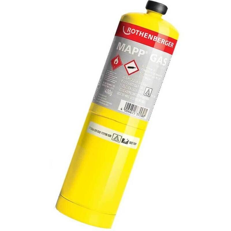 ROTHENBERGER MAPP GAS CYLINDER 400g YELLOW 35536R