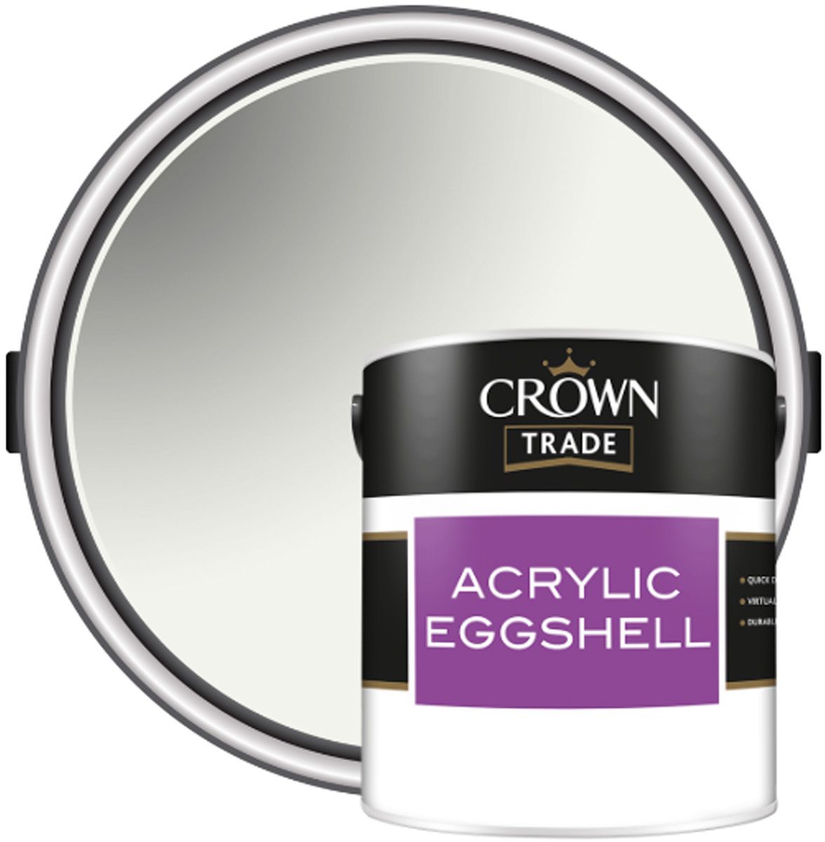 CROWN TRADE ACRYLIC EGGSHELL 2.5l WHITE 5064685