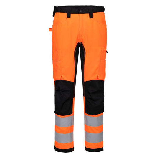WX2 ECO Hi-Vis Stretch Trade Trouser, 28, R, Orange/Black