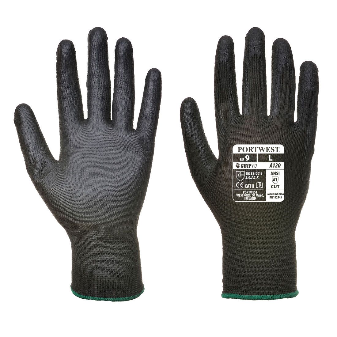 Vending PU Palm Glove, XS, R, Black
