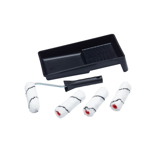 RODO ARRT003 MICROFIBRE PAINT ROLLER & TRAY SET 4"