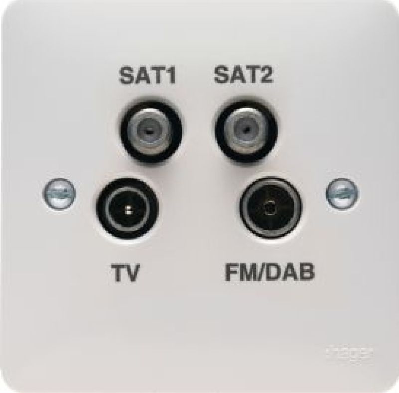 HAGER WMQX SOCKET TV FM