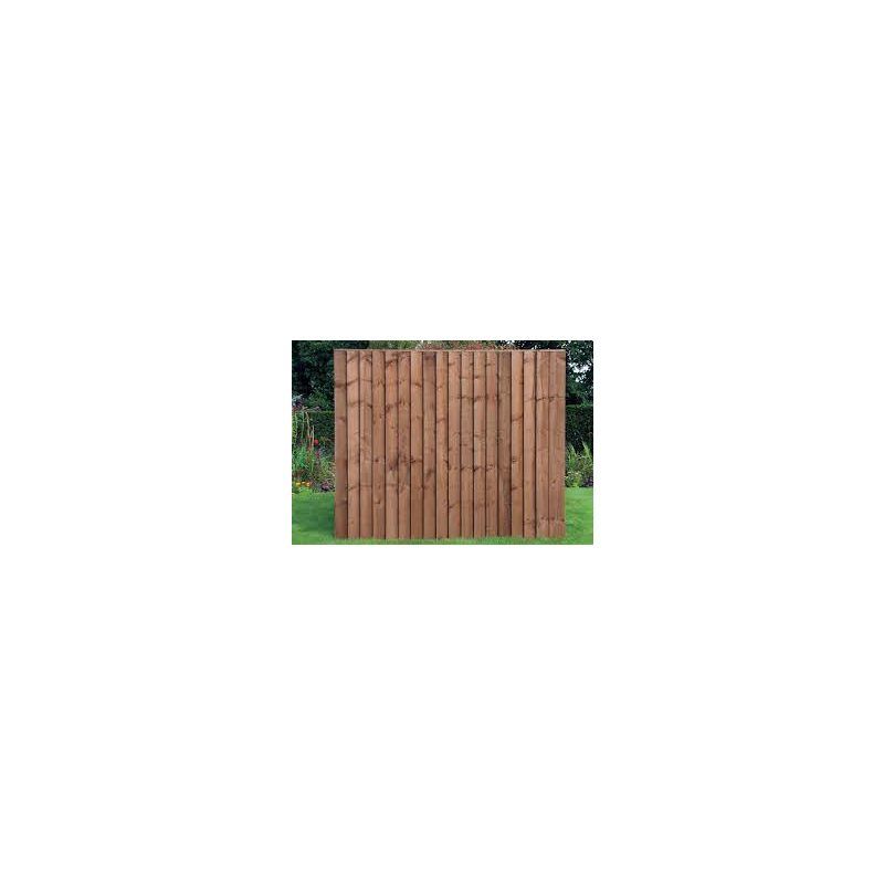 ELLIS 1.65 x 1.83m HD(E)FRAMED CLOSEBOARD FENCE PANEL 125mm TREATED BROWN