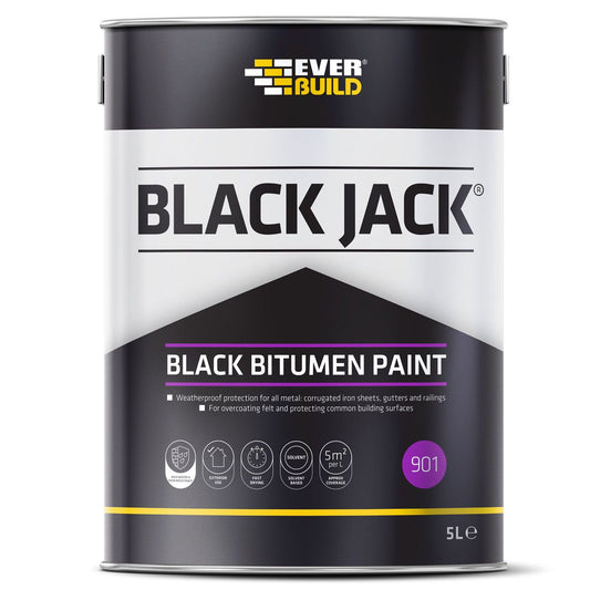 Everbuild Black Jack Bitumen Paint 25L Black 90125