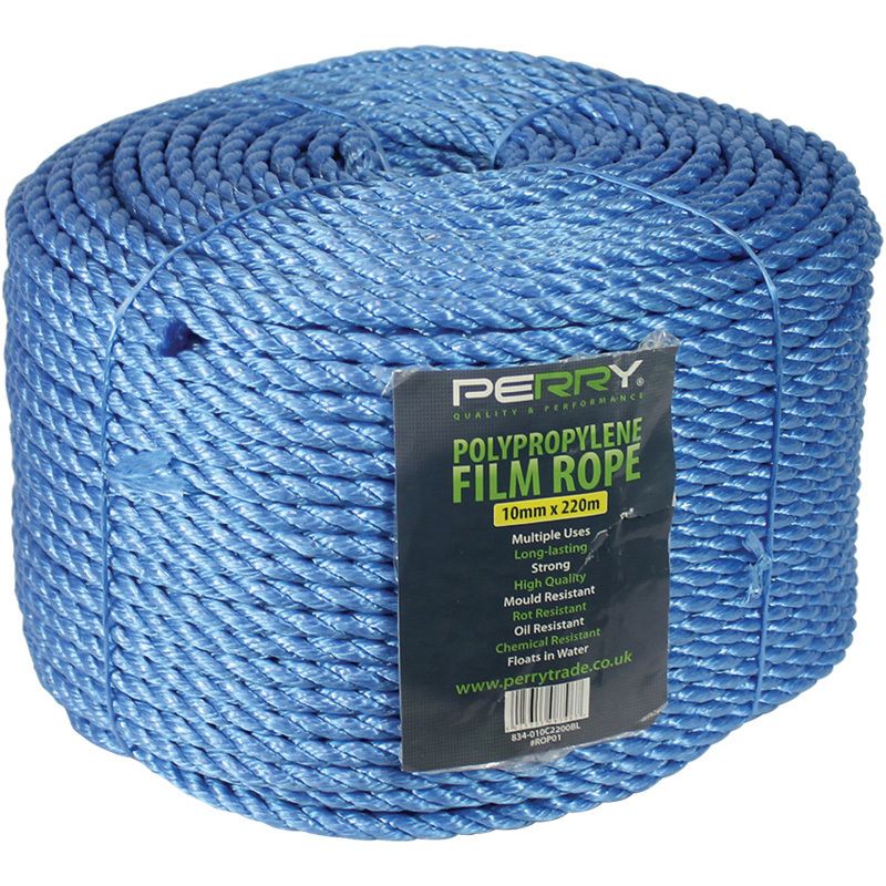 A PERRY POLY ROPE 12mm x 220m BLUE 834-012C2200BL