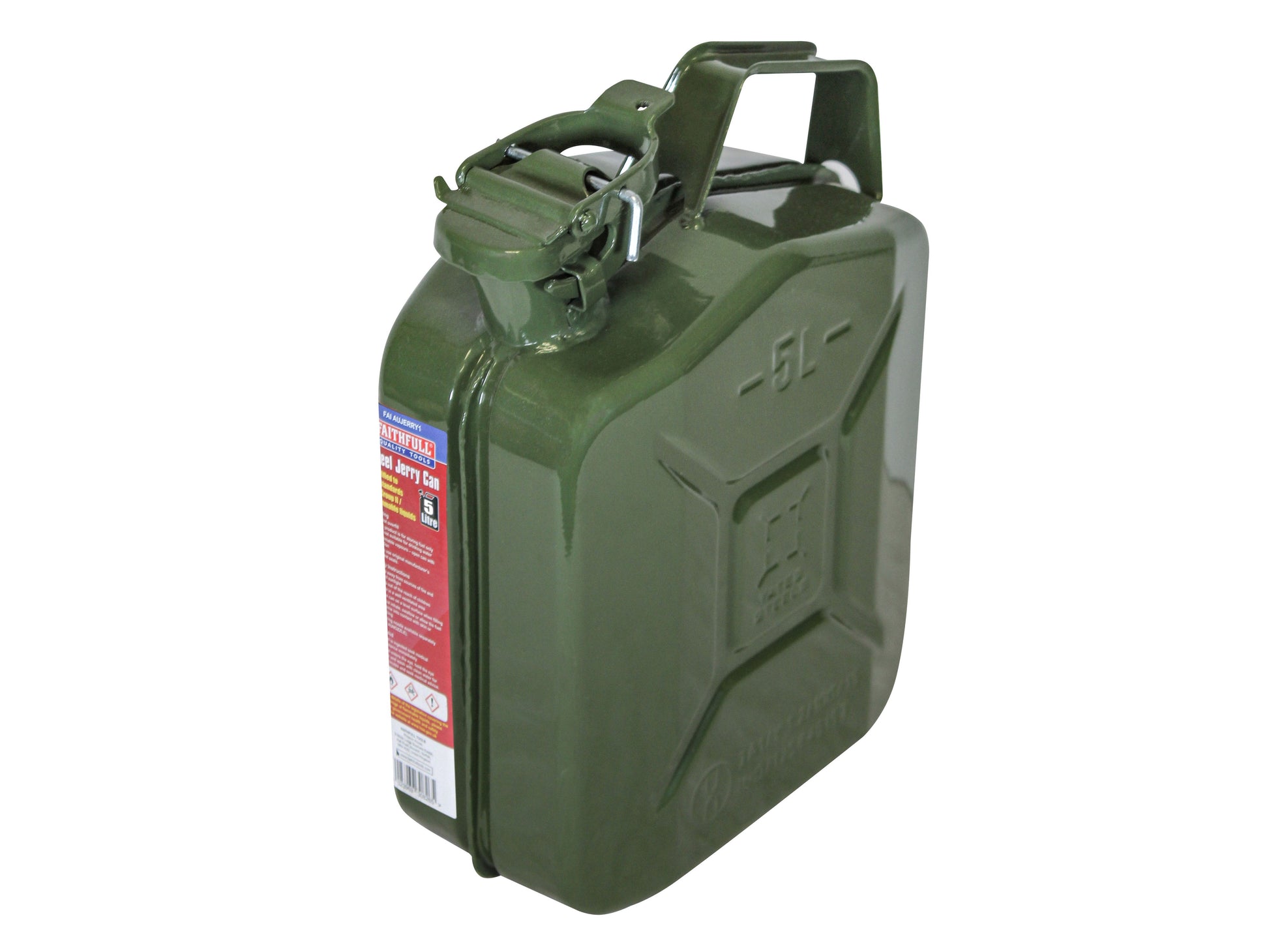 FAITHFULL FAIAUJERRY5 METAL JERRY CAN 5l GREEN