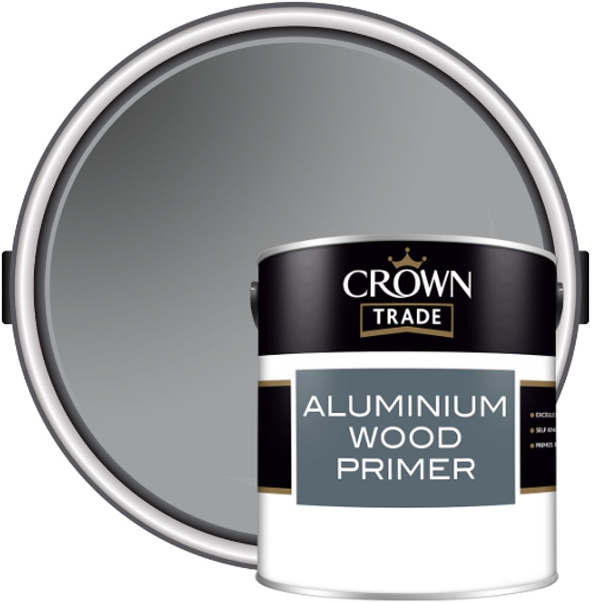 CROWN TRADE ALUMINIUM WOOD PRIMER GREY 2.5l 5017530