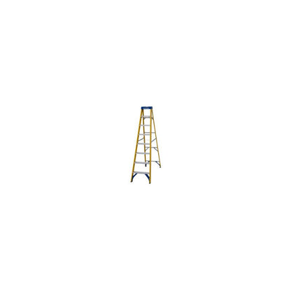 WERNER FIBREGLASS SWINGBACK STEPLADDER TRADE 8 TREAD 7160818