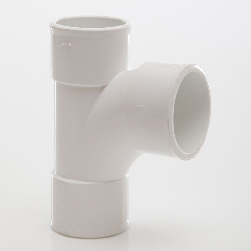 POLYPIPE MUPVC SWEPT TEE 32mm x 92.5deg MU116 MU116W WHITE