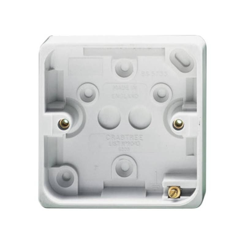 CRABTREE 9043 1-GANG SURFACE INSTALLATION BOX 20mm
