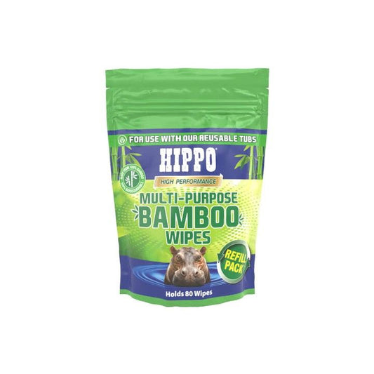 HIPPO MULTI PURPOSE BAMBOO WIPES REFILL (PACK 80) H18734
