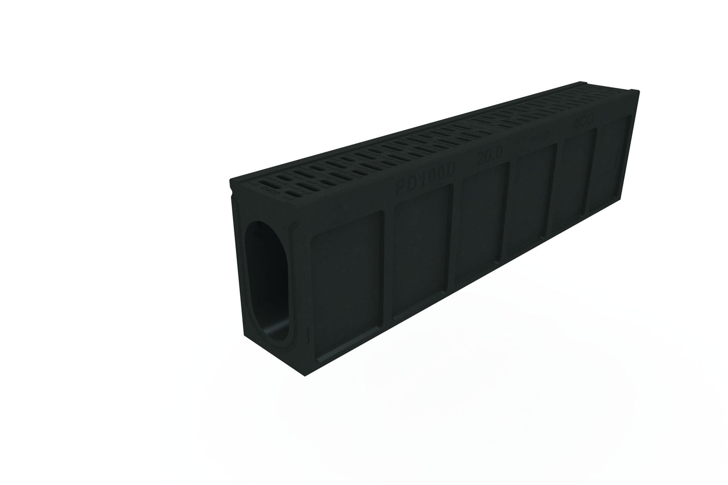ACO MONODRAIN PD100D 0.0 CHANNEL D400 1m BLACK 20600