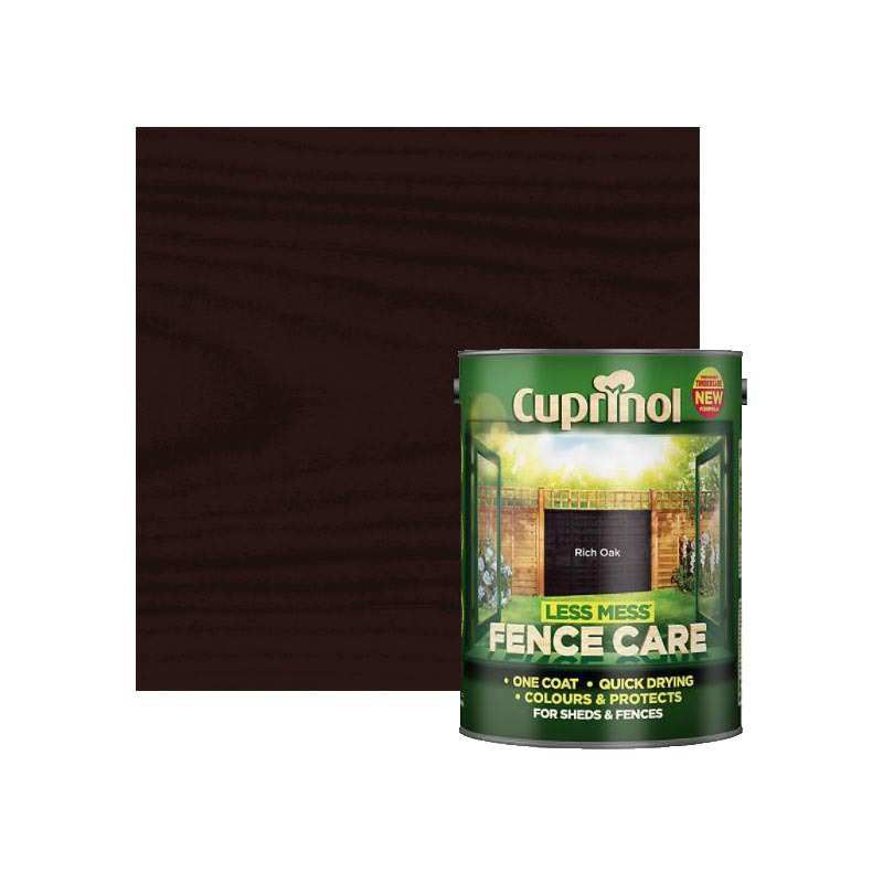CUPRINOL LESS MESS FENCE CARE 5l RICH OAK 5191662