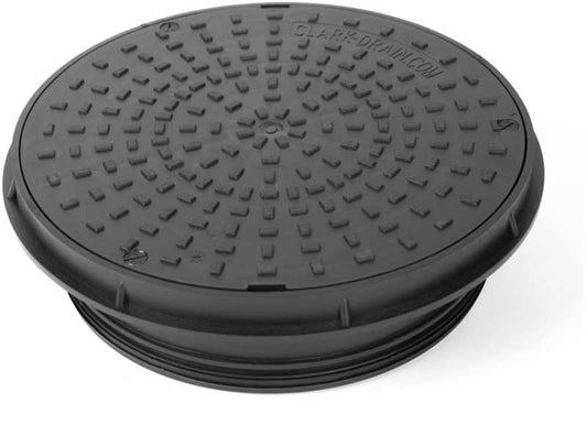 CLARK DRAIN PLASTIC MANHOLE COVER 300mm CIRCULAR COVER AND FRAME PEDESTRIAN CD352