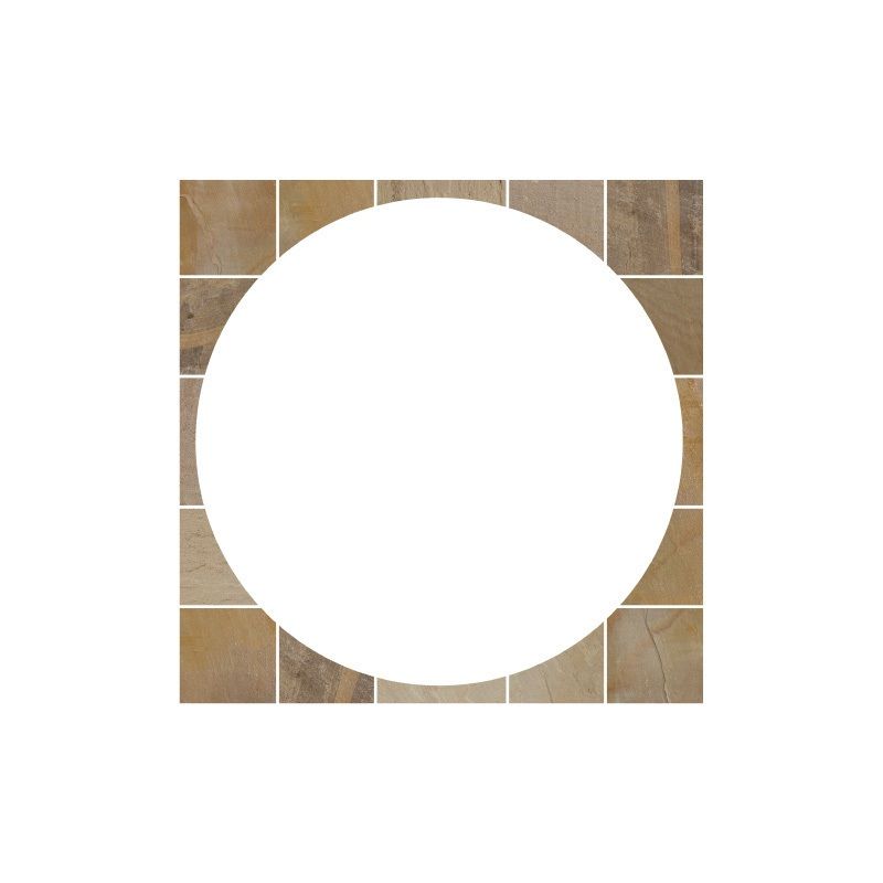 PAVESTONE SANDSTONE SQ.OFF KIT FOR 2.4m CIRCLE FOSSIL 01020001